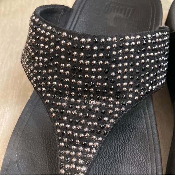 FITFLOP Sz 9 Flare Front Post Thong Rounded Studs Comfort Sole Sandals - Picture 4 of 11